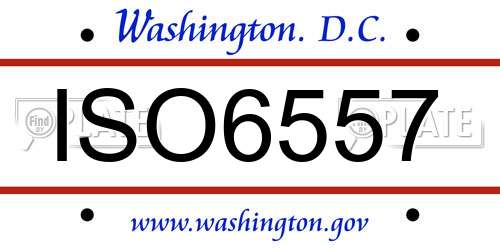 ISO6557 District Of Columbia License Plate