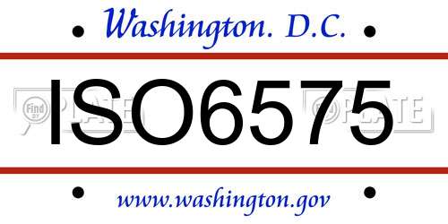 ISO6575 District Of Columbia License Plate