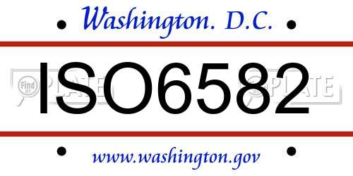 ISO6582 District Of Columbia License Plate