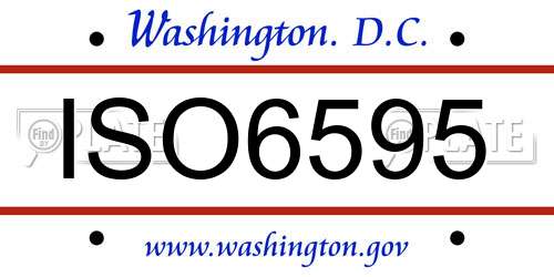 ISO6595 District Of Columbia License Plate