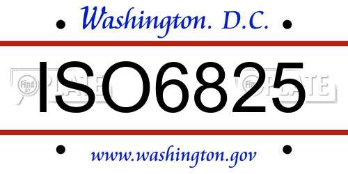 ISO6825 District Of Columbia License Plate