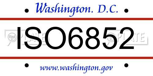 ISO6852 District Of Columbia License Plate
