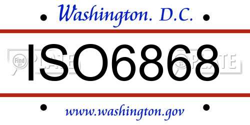ISO6868 District Of Columbia License Plate