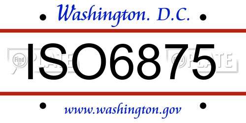 ISO6875 District Of Columbia License Plate
