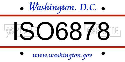 ISO6878 District Of Columbia License Plate