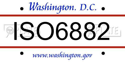 ISO6882 District Of Columbia License Plate