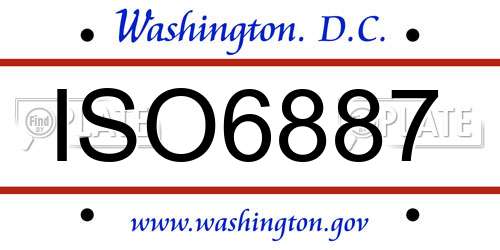 ISO6887 District Of Columbia License Plate