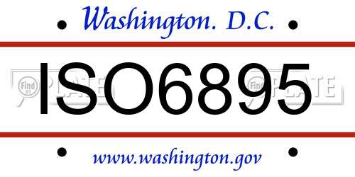 ISO6895 District Of Columbia License Plate