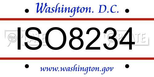ISO8234 District Of Columbia License Plate