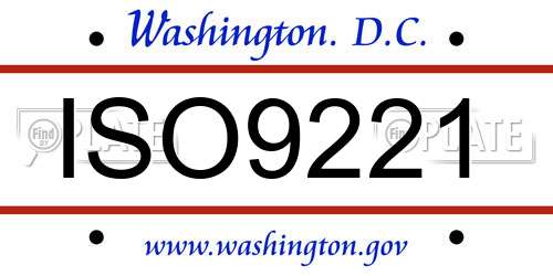 ISO9221 District Of Columbia License Plate
