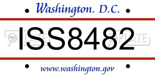 ISS8482 District Of Columbia License Plate