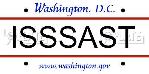 ISSSAST District Of Columbia License Plate
