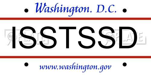 ISSTSSD District Of Columbia License Plate