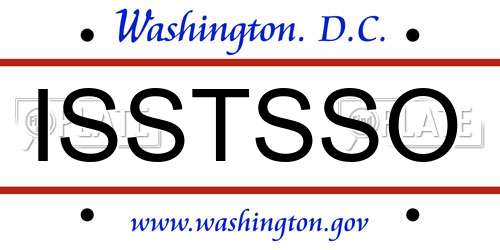 ISSTSSO District Of Columbia License Plate