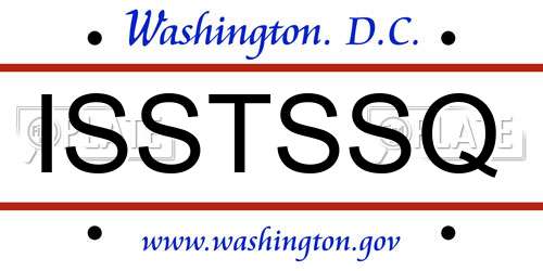 ISSTSSQ District Of Columbia License Plate