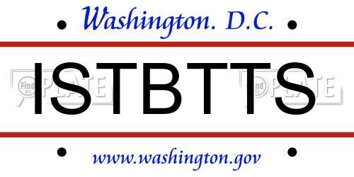 ISTBTTS District Of Columbia License Plate