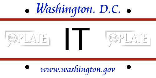 IT District Of Columbia License Plate