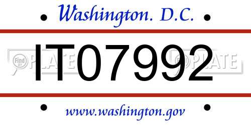 IT07992 District Of Columbia License Plate