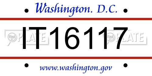 IT16117 District Of Columbia License Plate
