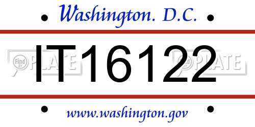 IT16122 District Of Columbia License Plate