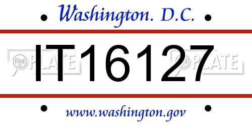 IT16127 District Of Columbia License Plate