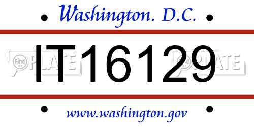 IT16129 District Of Columbia License Plate