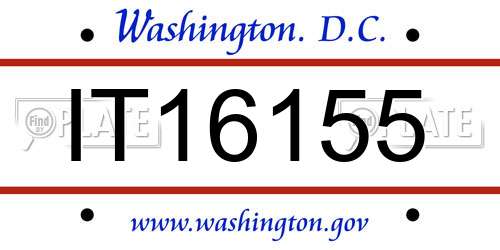 IT16155 District Of Columbia License Plate