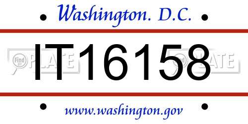 IT16158 District Of Columbia License Plate