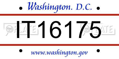 IT16175 District Of Columbia License Plate