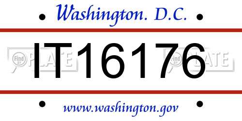 IT16176 District Of Columbia License Plate