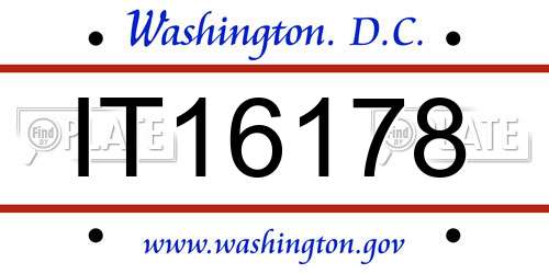 IT16178 District Of Columbia License Plate