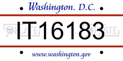 IT16183 District Of Columbia License Plate