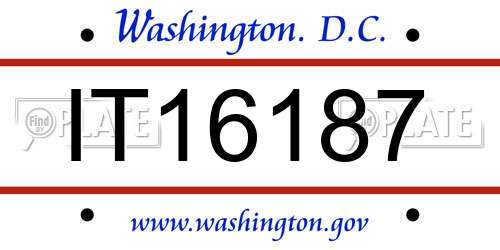 IT16187 District Of Columbia License Plate
