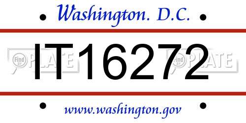 IT16272 District Of Columbia License Plate