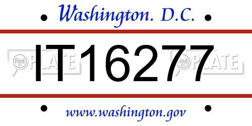 IT16277 District Of Columbia License Plate