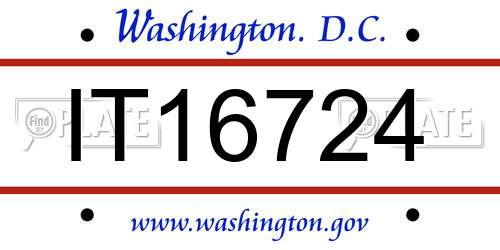 IT16724 District Of Columbia License Plate