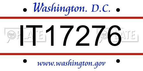IT17276 District Of Columbia License Plate