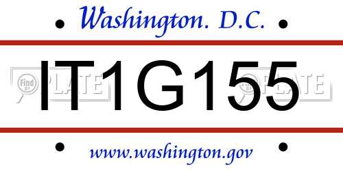 IT1G155 District Of Columbia License Plate