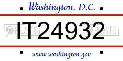 IT24932 District Of Columbia License Plate