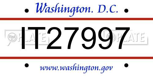 IT27997 District Of Columbia License Plate