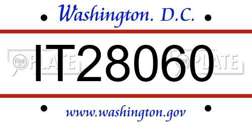 IT28060 District Of Columbia License Plate