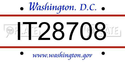 IT28708 District Of Columbia License Plate