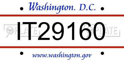 IT29160 District Of Columbia License Plate