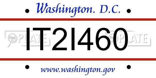 IT2I460 District Of Columbia License Plate