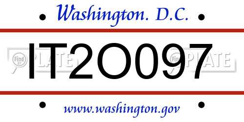 IT2O097 District Of Columbia License Plate