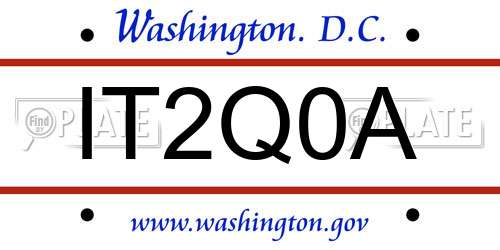 IT2Q0A District Of Columbia License Plate