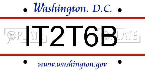 IT2T6B District Of Columbia License Plate