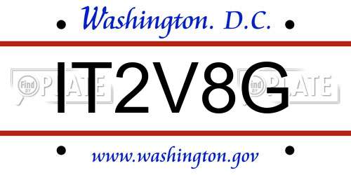 IT2V8G District Of Columbia License Plate