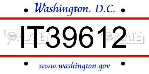 IT39612 District Of Columbia License Plate