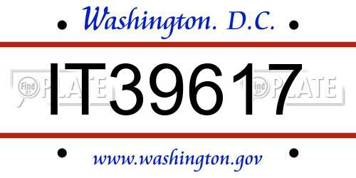 IT39617 District Of Columbia License Plate